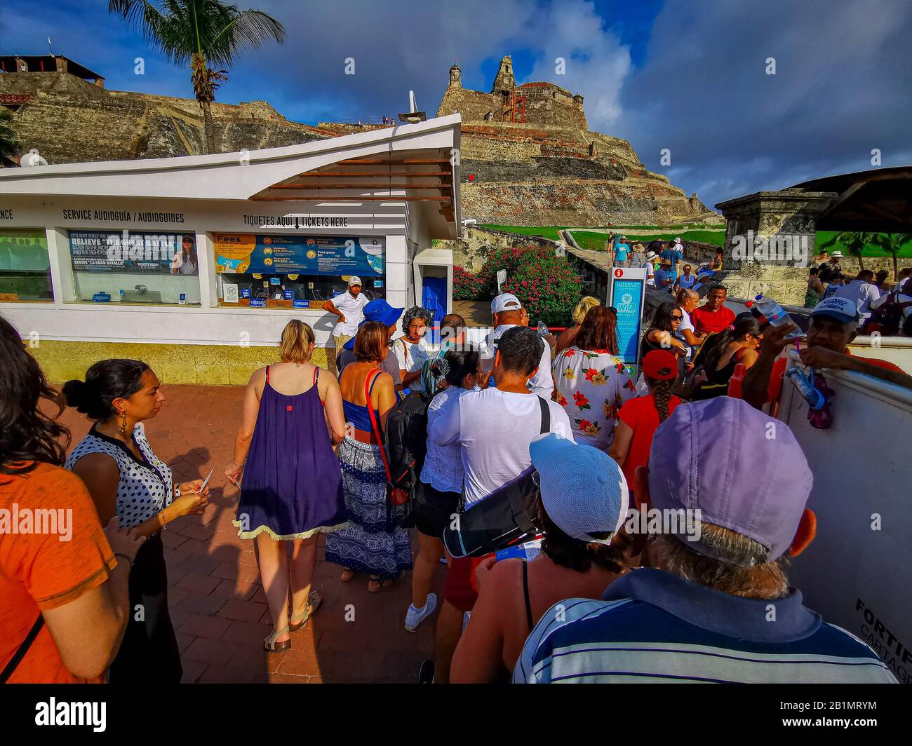 Carthagène, COLOMBIE - 05 NOVEMBRE 2019 : Château Castillo de San Felipe de Barajas à Cartagena de Indias, Colombie. Banque D'Images