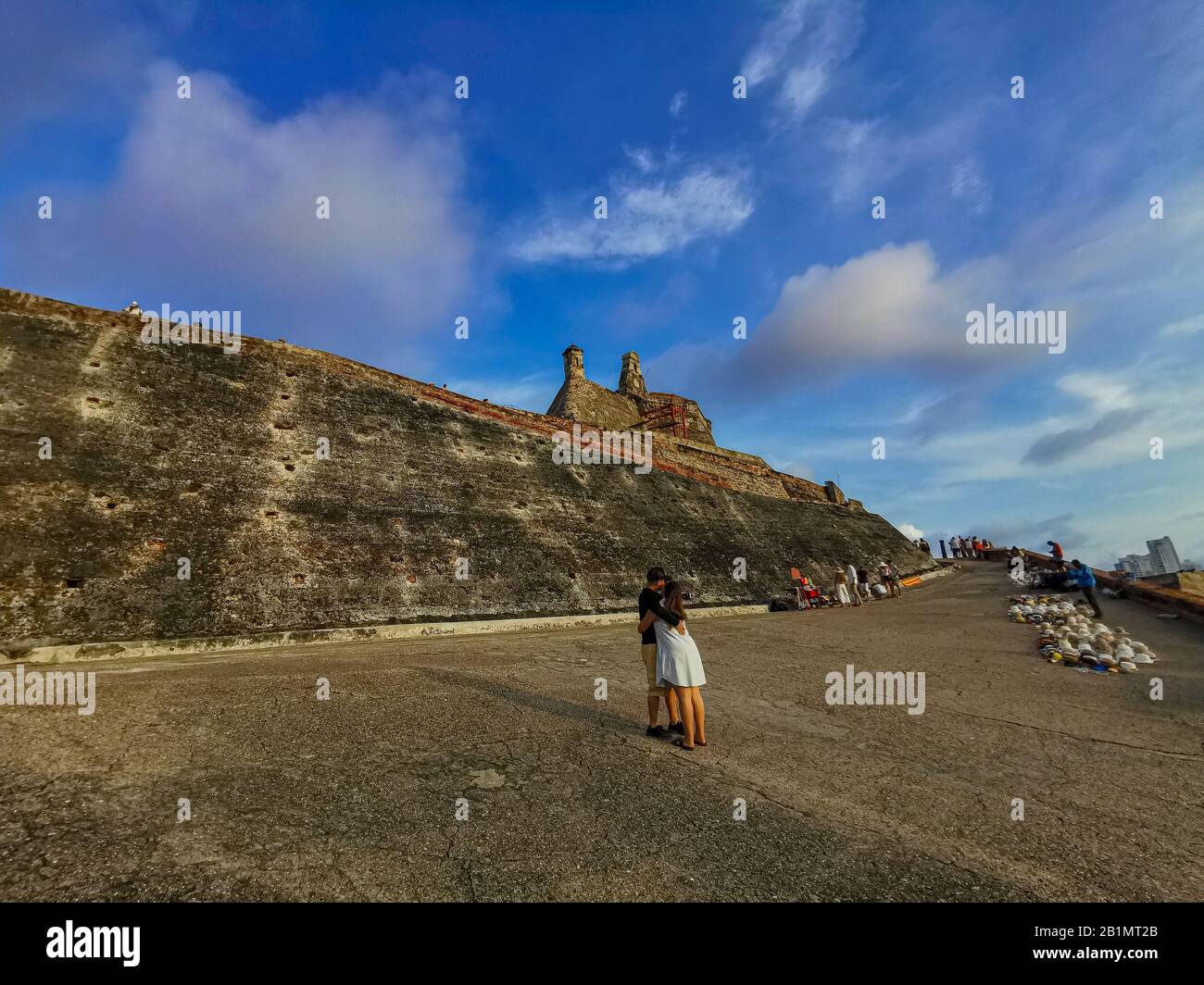 Carthagène, COLOMBIE - 05 NOVEMBRE 2019 : Château Castillo de San Felipe de Barajas à Cartagena de Indias, Colombie. Banque D'Images