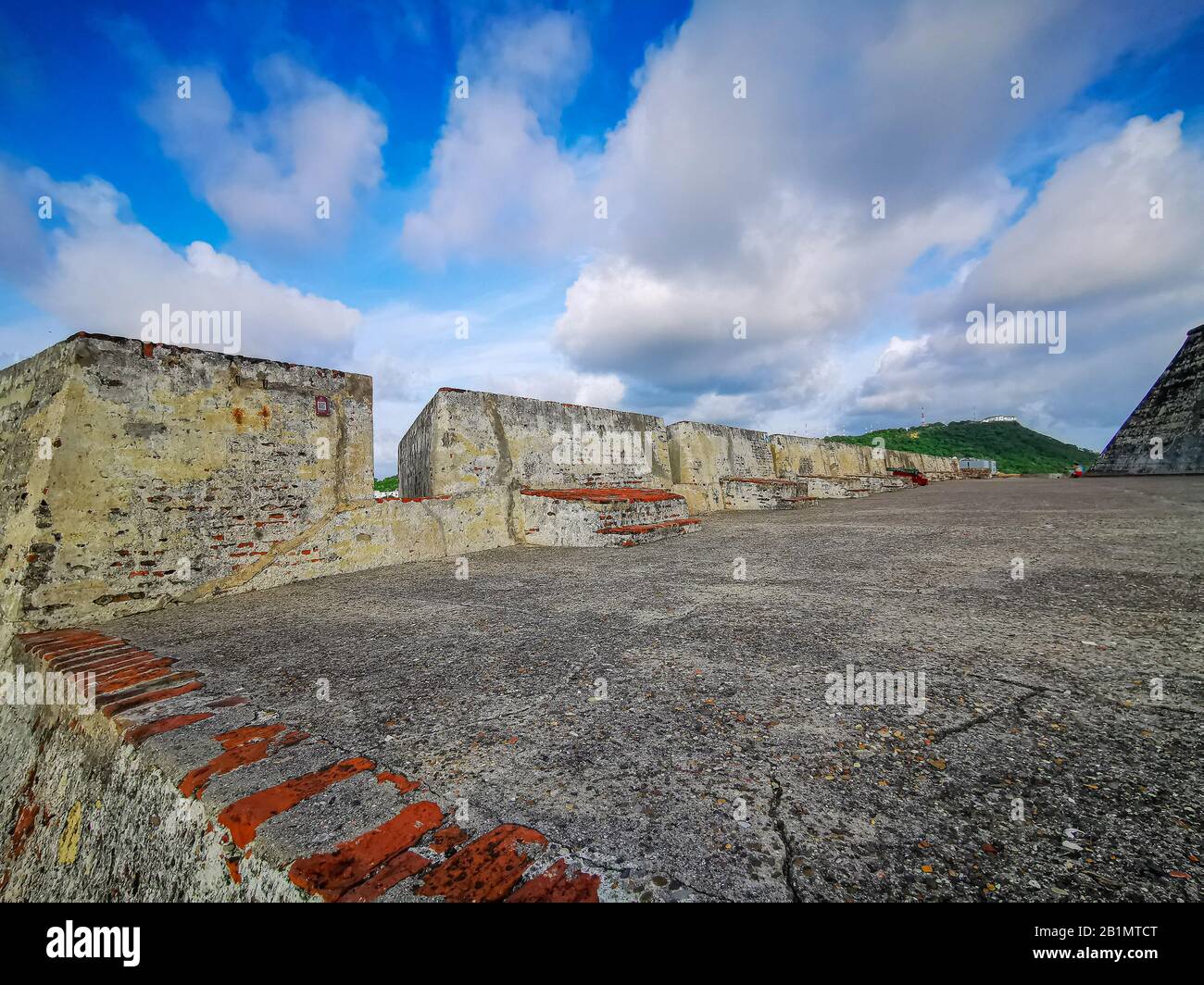 Château du Castillo de San Felipe de Barajas à Cartagena de Indias, Colombie. Banque D'Images