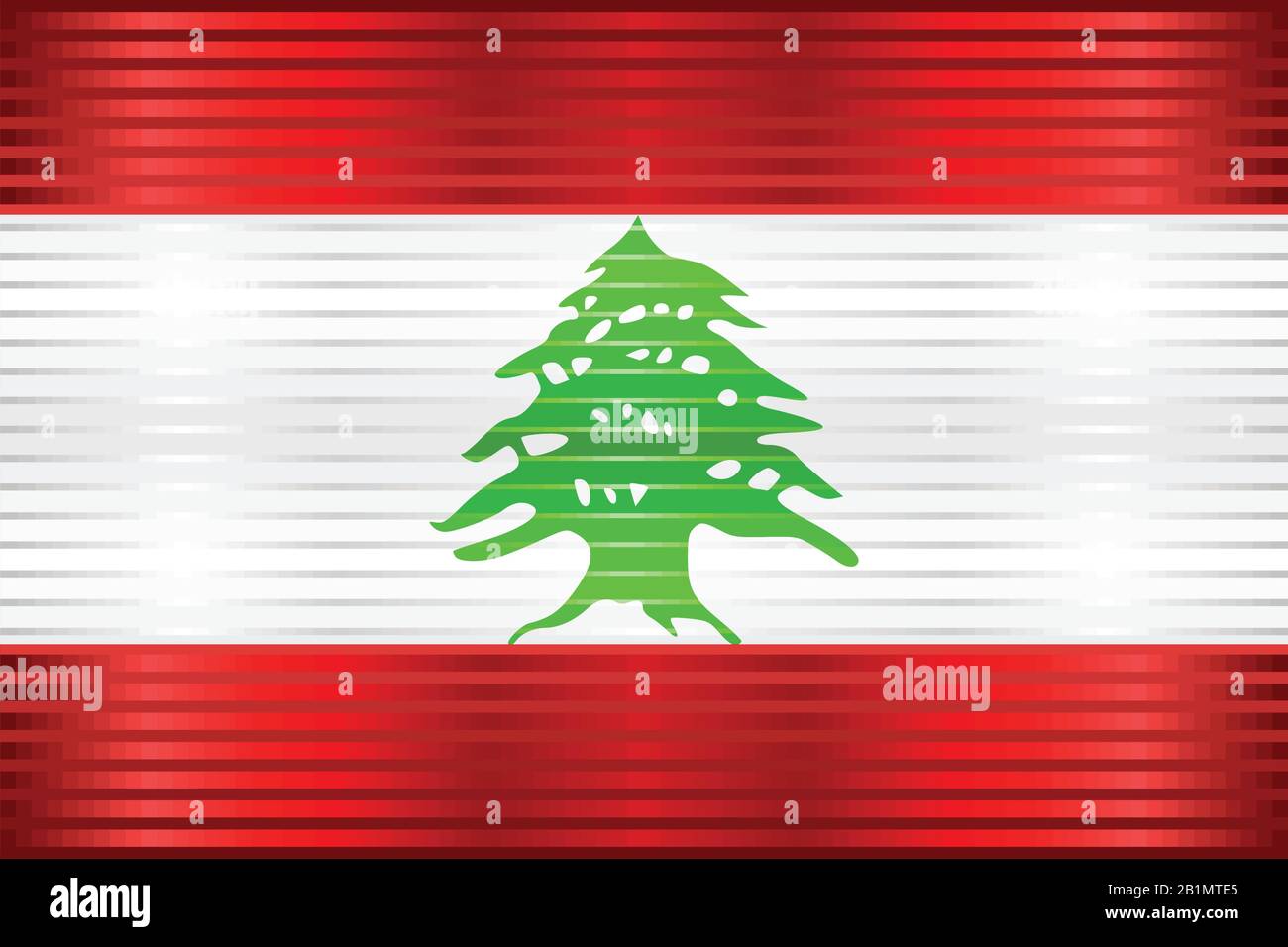 Brillant Grunge drapeau du Liban - Illustration, drapeau Tridimensionnel du Liban Illustration de Vecteur