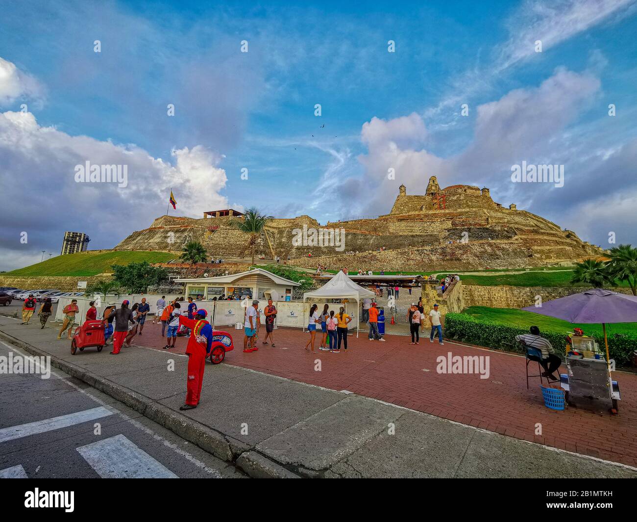 Carthagène, COLOMBIE - 05 NOVEMBRE 2019 : Château Castillo de San Felipe de Barajas à Cartagena de Indias, Colombie. Banque D'Images