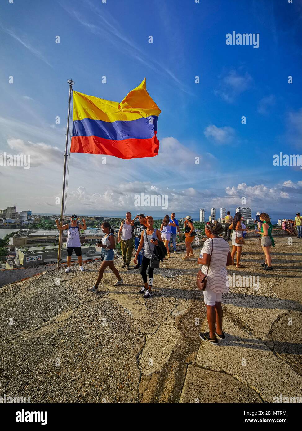 Carthagène, COLOMBIE - 05 NOVEMBRE 2019 : Château Castillo de San Felipe de Barajas à Cartagena de Indias, Colombie. Banque D'Images