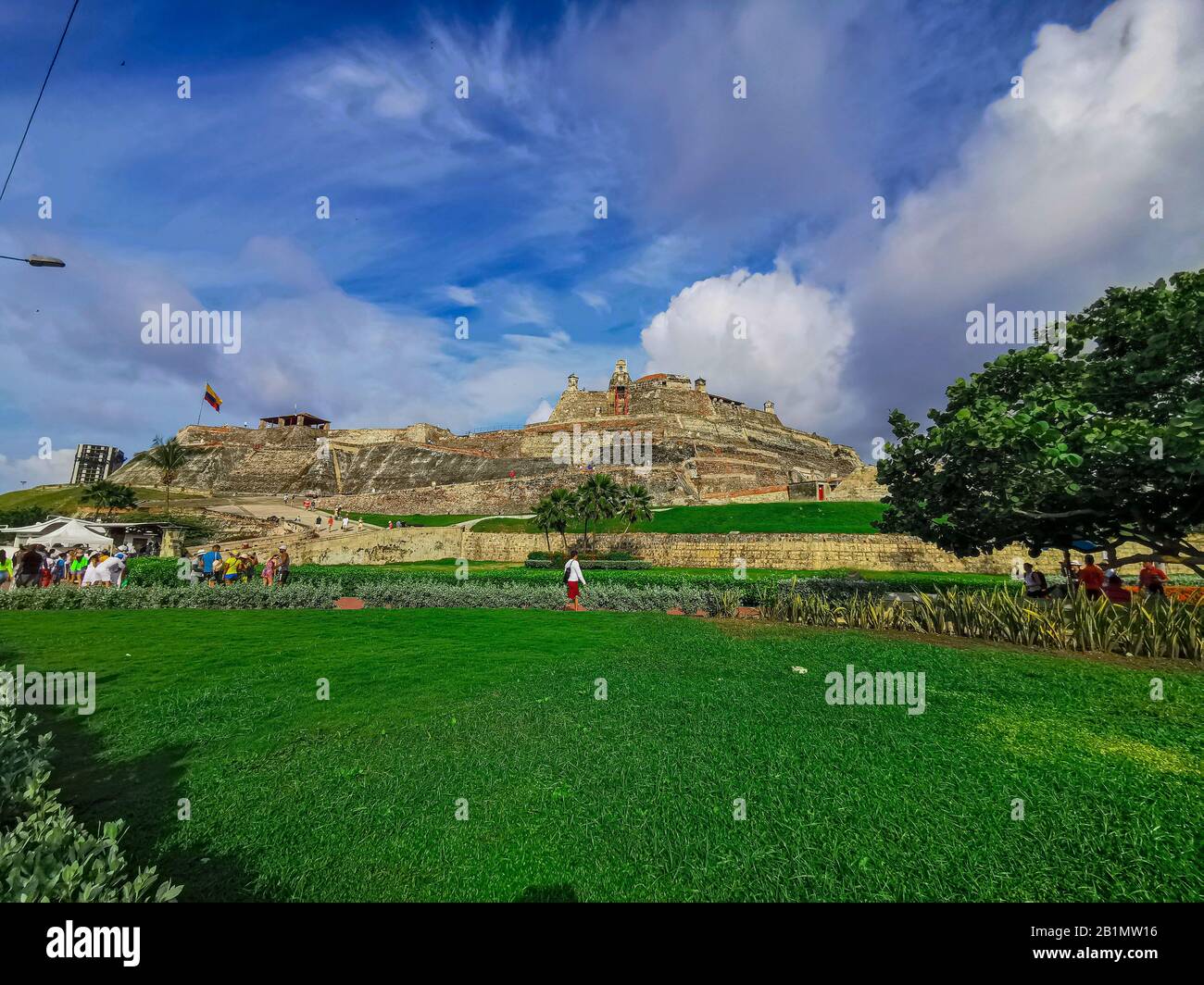 Château du Castillo de San Felipe de Barajas à Cartagena de Indias, Colombie. Banque D'Images