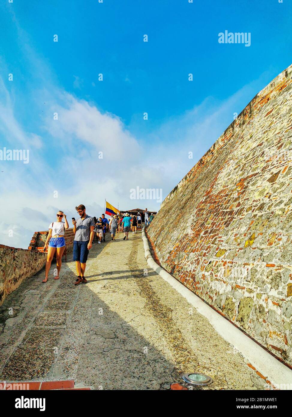 Carthagène, COLOMBIE - 05 NOVEMBRE 2019 : Château Castillo de San Felipe de Barajas à Cartagena de Indias, Colombie. Banque D'Images
