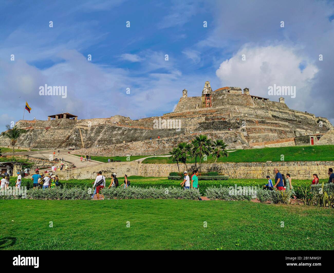 Carthagène, COLOMBIE - 05 NOVEMBRE 2019 : Château Castillo de San Felipe de Barajas à Cartagena de Indias, Colombie. Banque D'Images