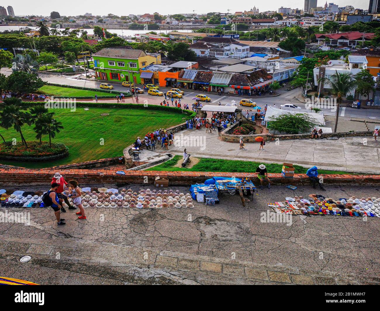 Carthagène, COLOMBIE - 05 NOVEMBRE 2019 : Château Castillo de San Felipe de Barajas à Cartagena de Indias, Colombie. Banque D'Images