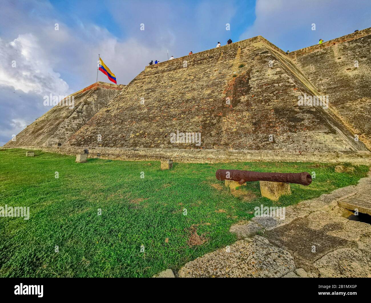 Château du Castillo de San Felipe de Barajas à Cartagena de Indias, Colombie. Banque D'Images