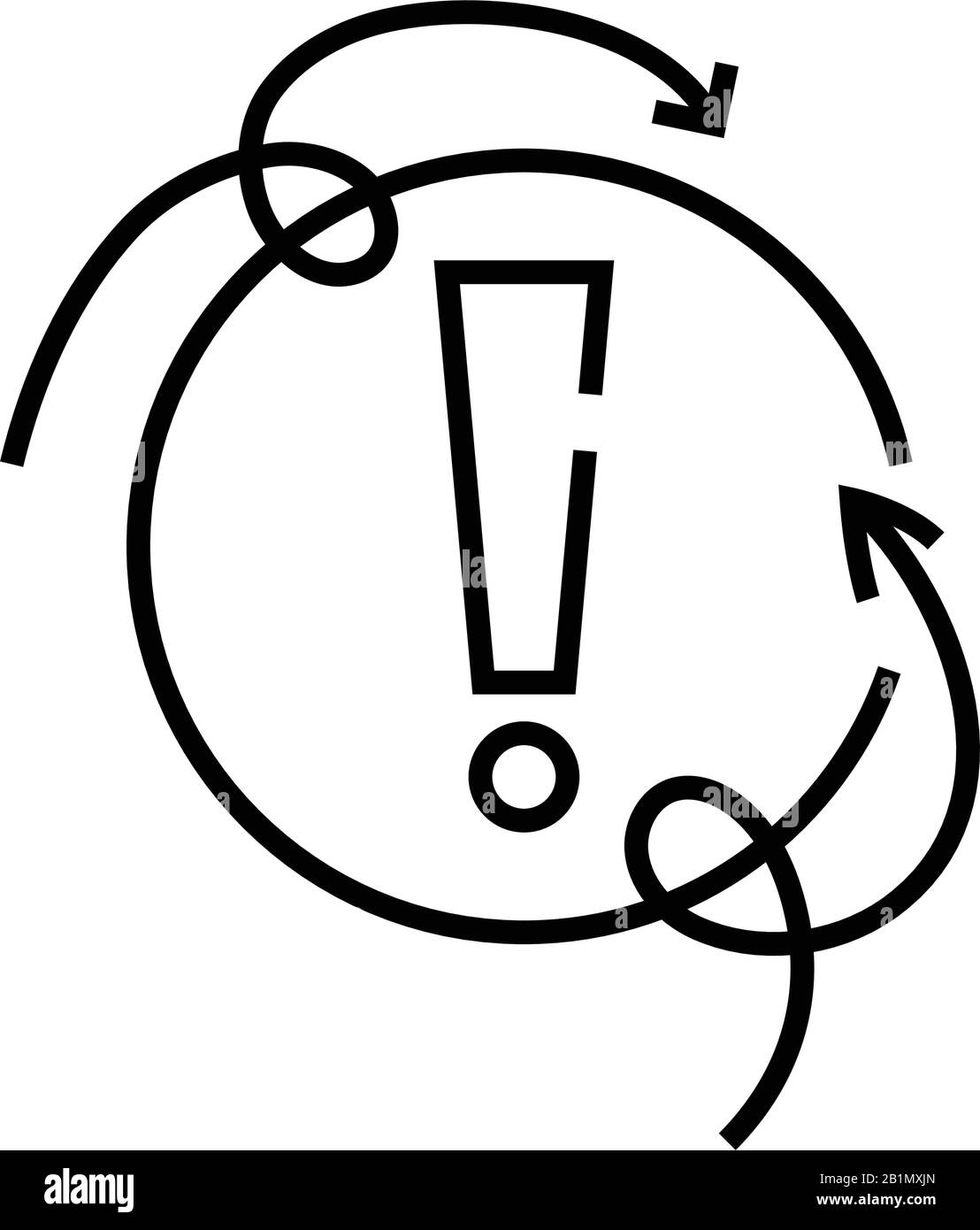 Icône de ligne d'idées, signe de concept, illustration vectorielle de ...