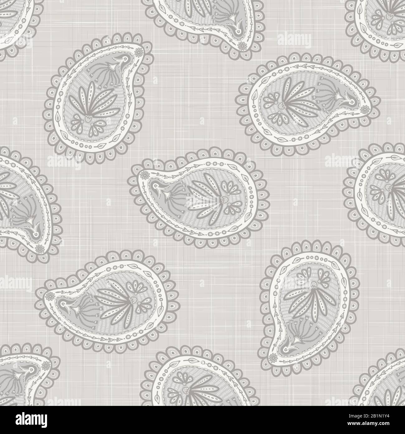 Motif cachemire indiennne vectoriel dessiné à la main. Ornement arabesque orné. Illustration de Vecteur