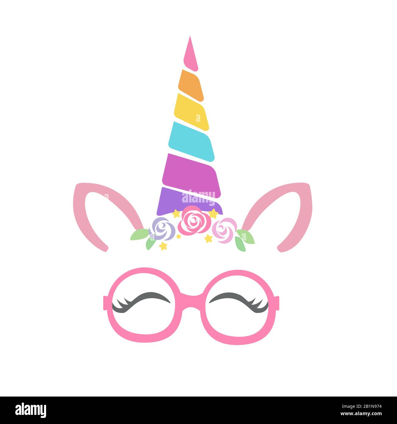 Lunettes vectorielles unicorn. Illustration de Vecteur