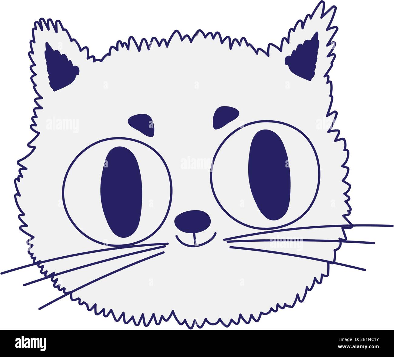 Joli Chat Felin Visage Grands Yeux Dessin D Icone Dessin De Dessin De Dessin Vectoriel Style De Ligne D Illustration Image Vectorielle Stock Alamy