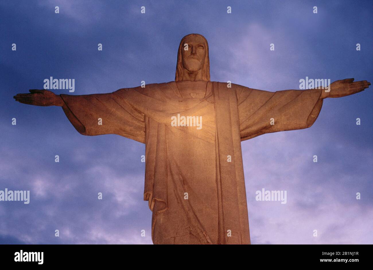Rio de Janeiro, Brésil, statue de Jésus créée par le sculpteur français Paul Landowski et construite par l'ingénieur brésilien Heitor da Silva Costa. Banque D'Images