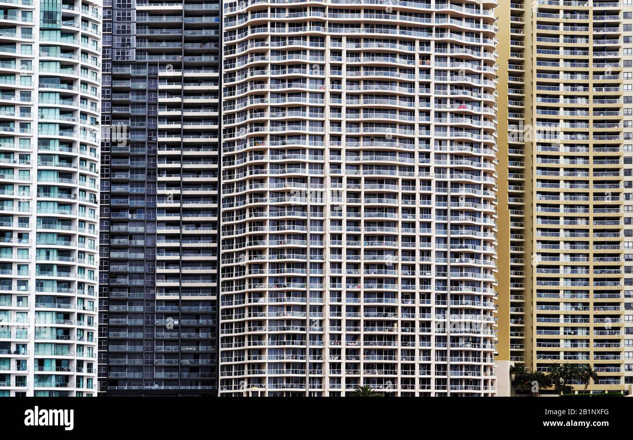 appartements en hauteur dans la ville. Brisbane Australie Banque D'Images