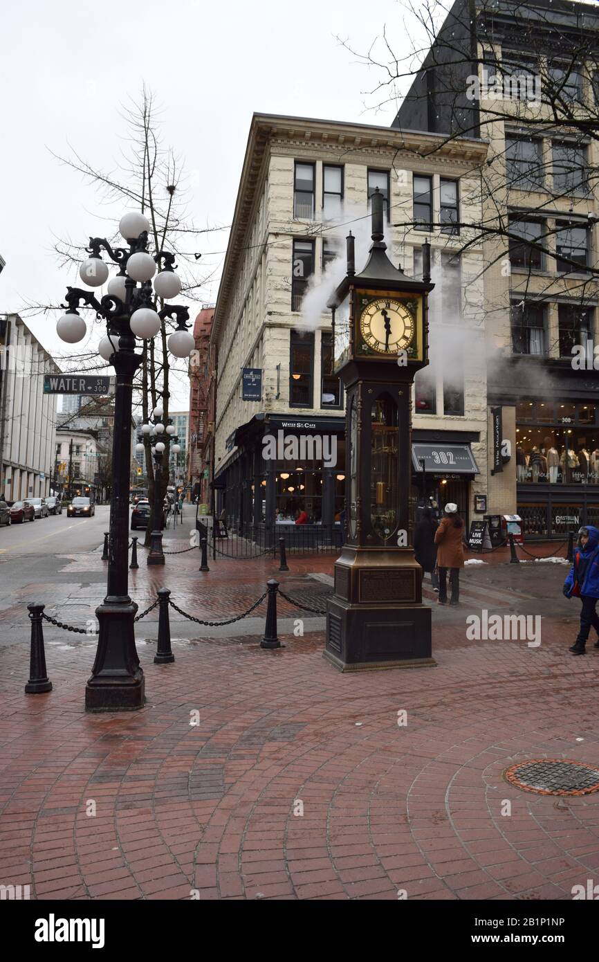 Horloge à vapeur Gastown à Vancouver, en Colombie-Britannique. Banque D'Images