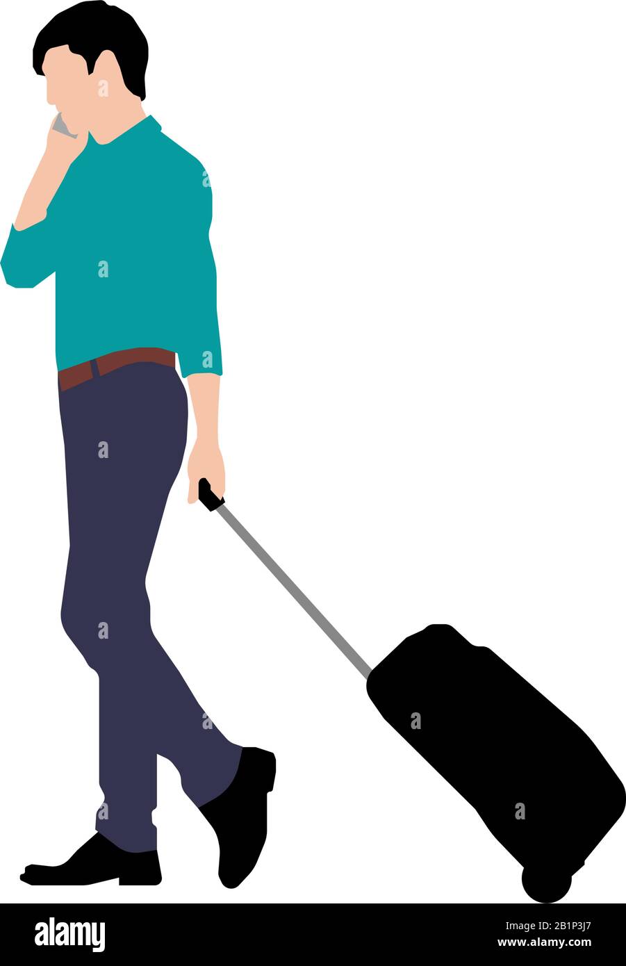 Illustration de la siwalking homme (vue latérale) Illustration de Vecteur