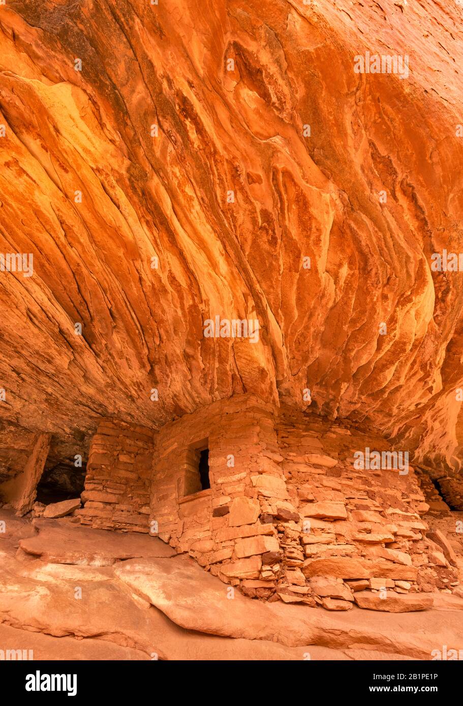 House on Fire, Puebloan Cliff demeure à Mule Canyon sur Cedar Mesa, Shash JAA Unit, Bears Ears National Monument, Utah, États-Unis Banque D'Images
