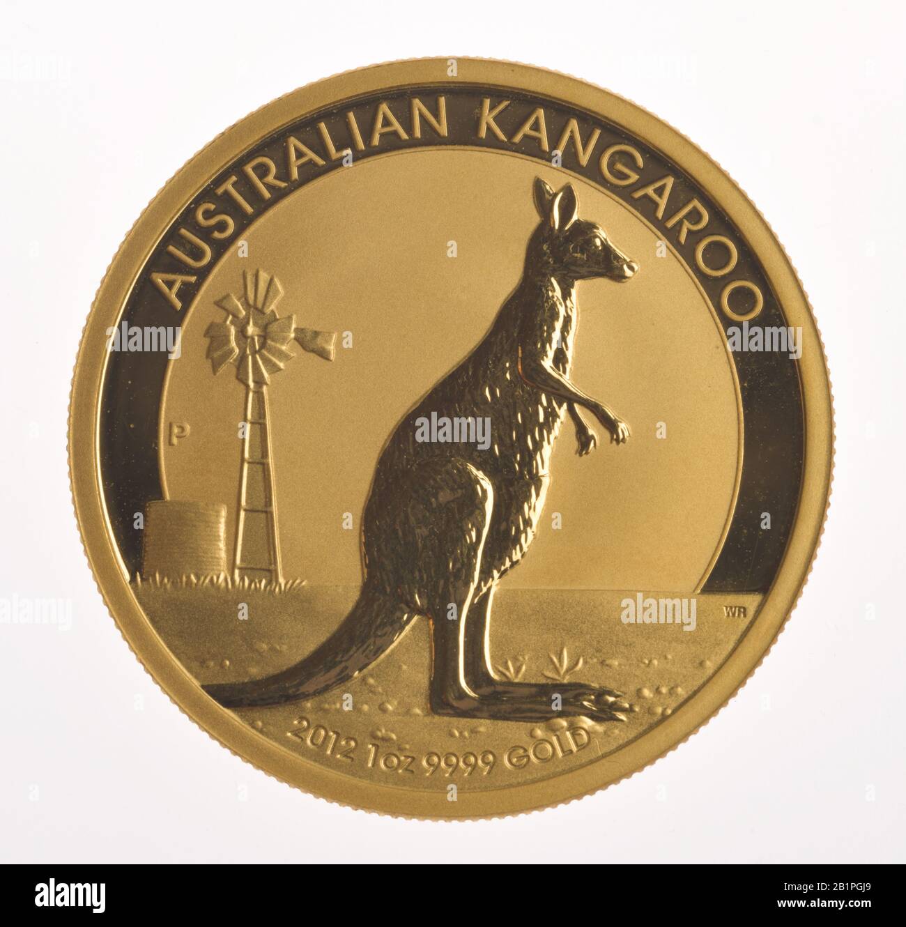 Goldmünze, Unze Gold Känguru Nugget, Australien Banque D'Images