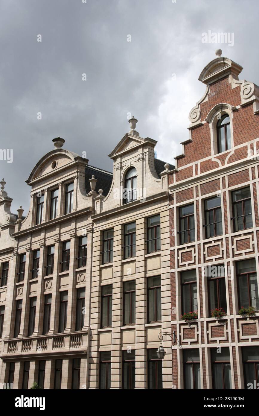 Vieux bâtiments typiques dans une capitale belge Bruxelles, Belgique