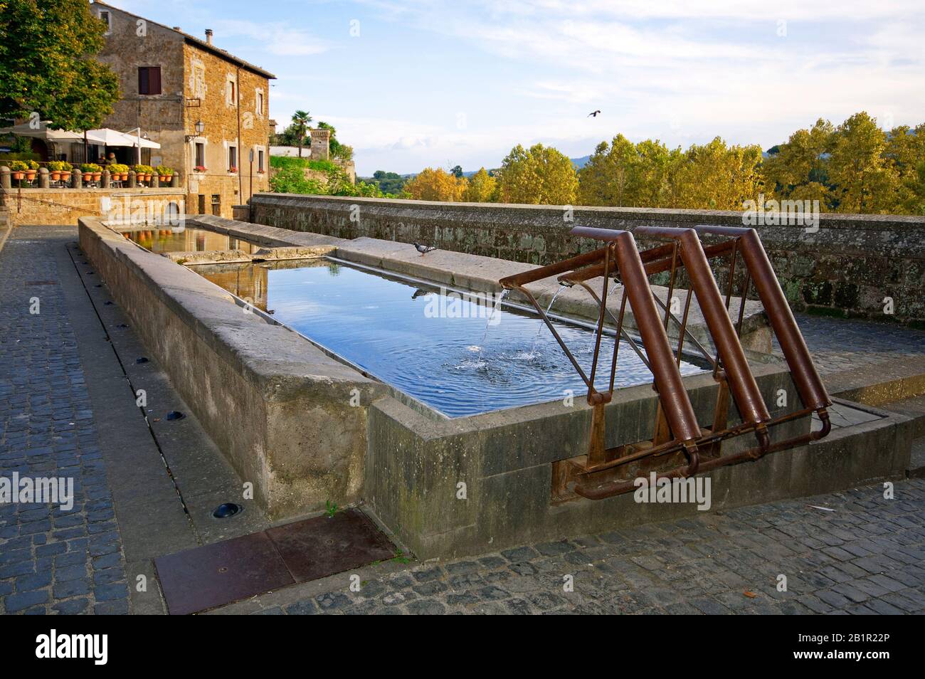 Ancienne maison de lavage à Sutri, Latium, Italie Banque D'Images