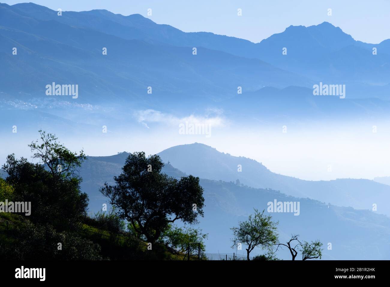 Sierra Tejeda montagnes dans la région d'Axarquia Andalousie, Espagne, Europe Banque D'Images