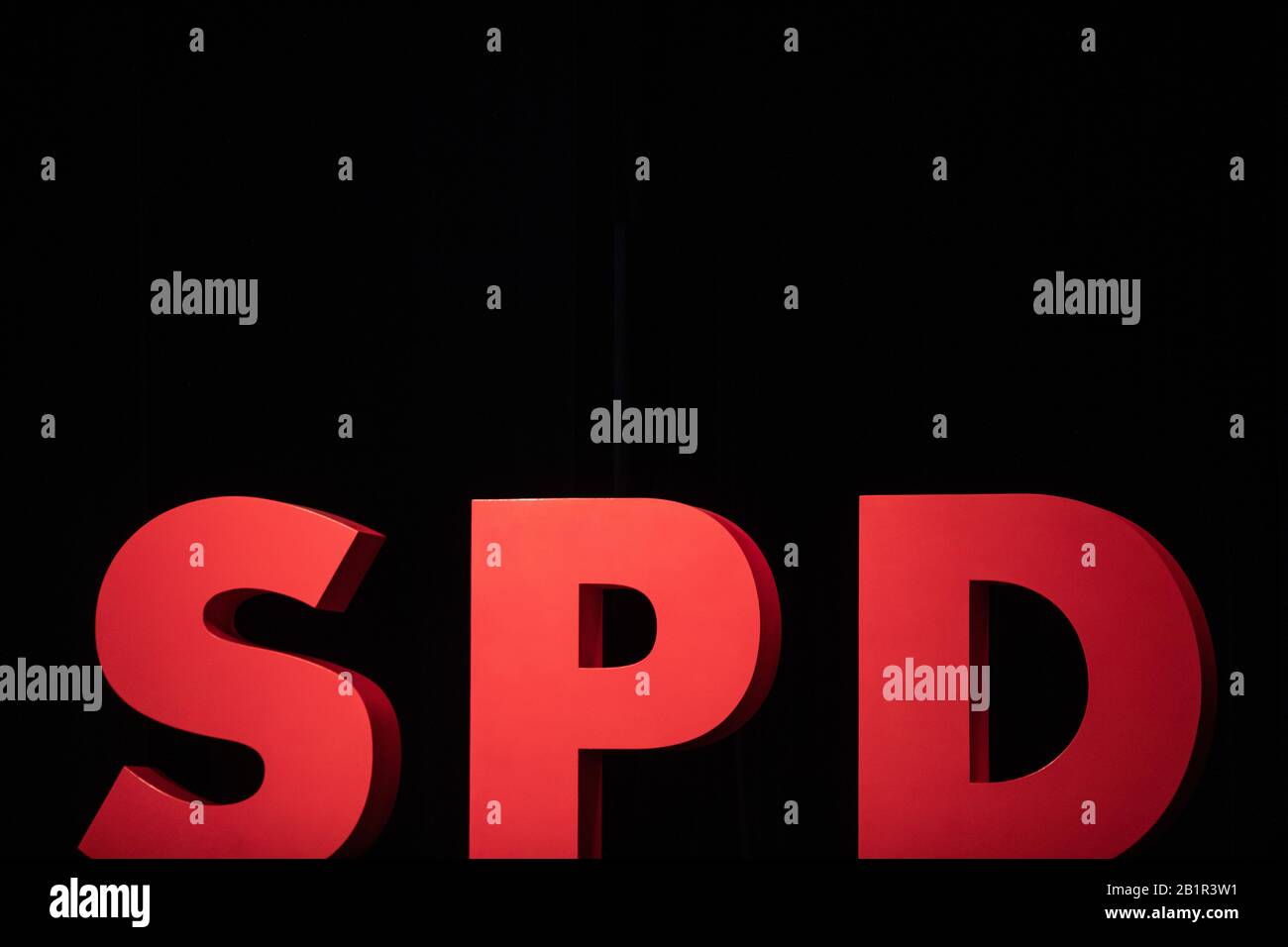 Ludwigsburg, Allemagne. 26 février 2020. Le logo du SPD peut être vu à la politique Ash mercredi du SPD Baden-Württemberg. Crédit: Christoph Schmidt/Dpa/Alay Live News Banque D'Images