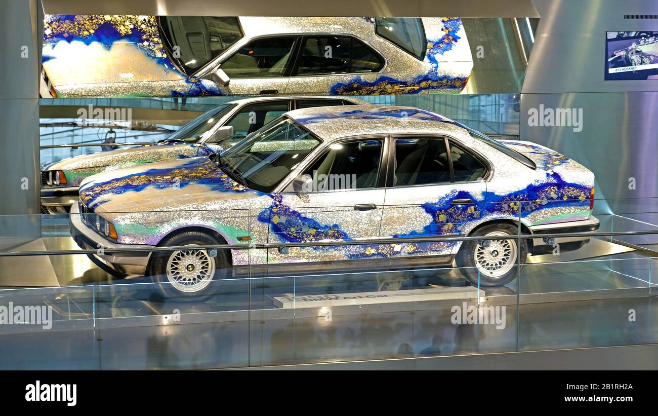 BMW E 34 dans le musée BMW, Munich, Allemagne Banque D'Images