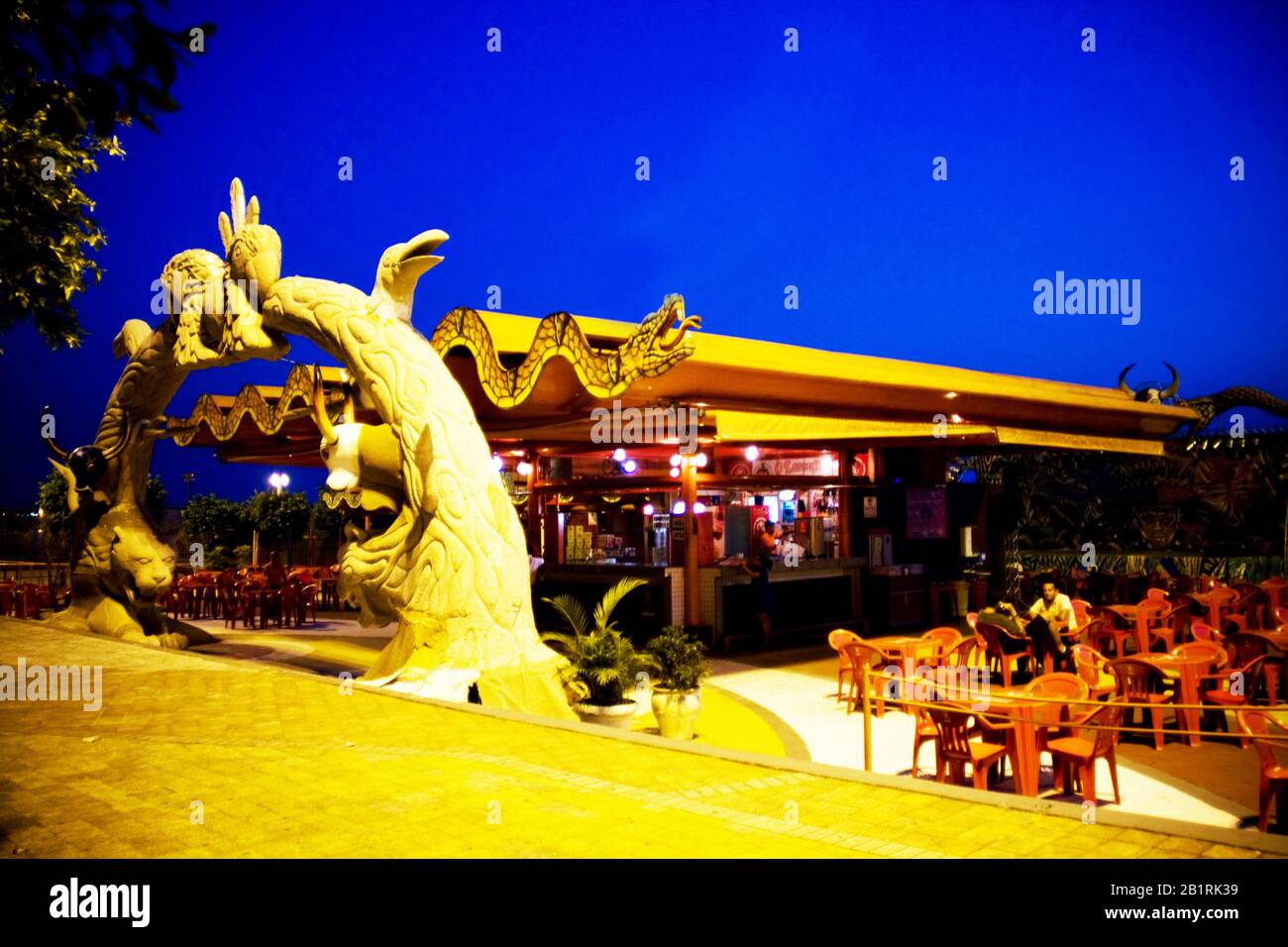 Laranjinha Bar, Ponta Negra Beach, Amazonie, Manaus, Amazonas, Brésil Banque D'Images
