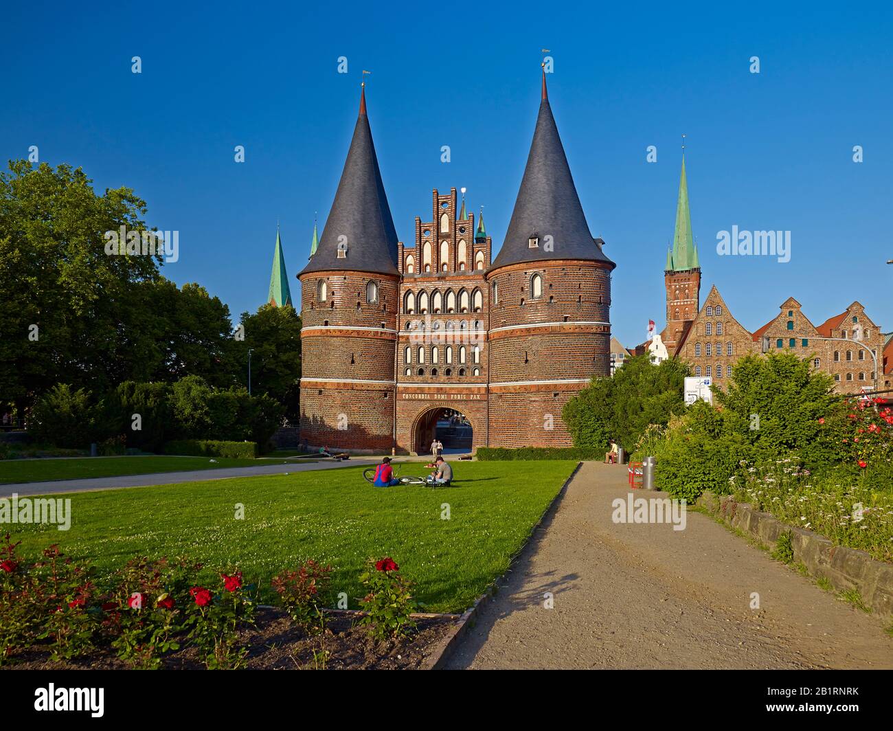 Porte Holsten dans la ville hanséatique de Lübeck, Schleswig-Holstein, Allemagne, Banque D'Images
