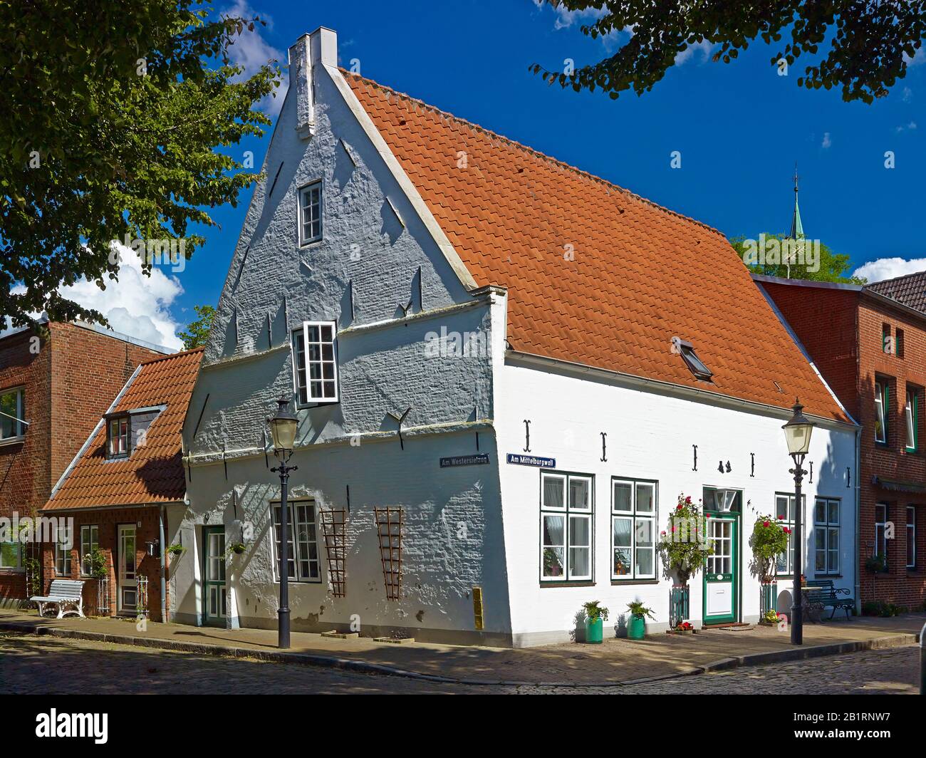 Maison Néerlandaise À Friedrichstadt, Frise Du Nord, Schleswig-Holstein, Allemagne, Banque D'Images