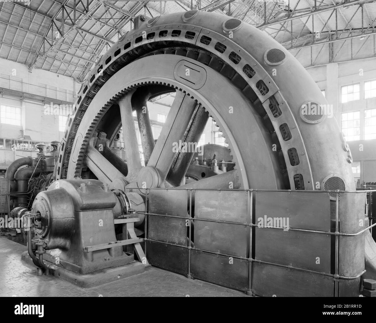 Machine à gaz dans le centre de machine à gaz à Unterwellenborn, Saalfeld-Rudolstadt, Thuringe, Allemagne, Banque D'Images