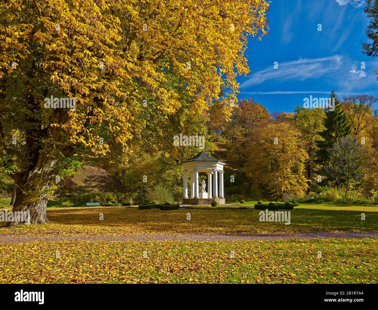 Temple des muses du Calliope dans le parc Tieburg, Thuringe, Allemagne Banque D'Images