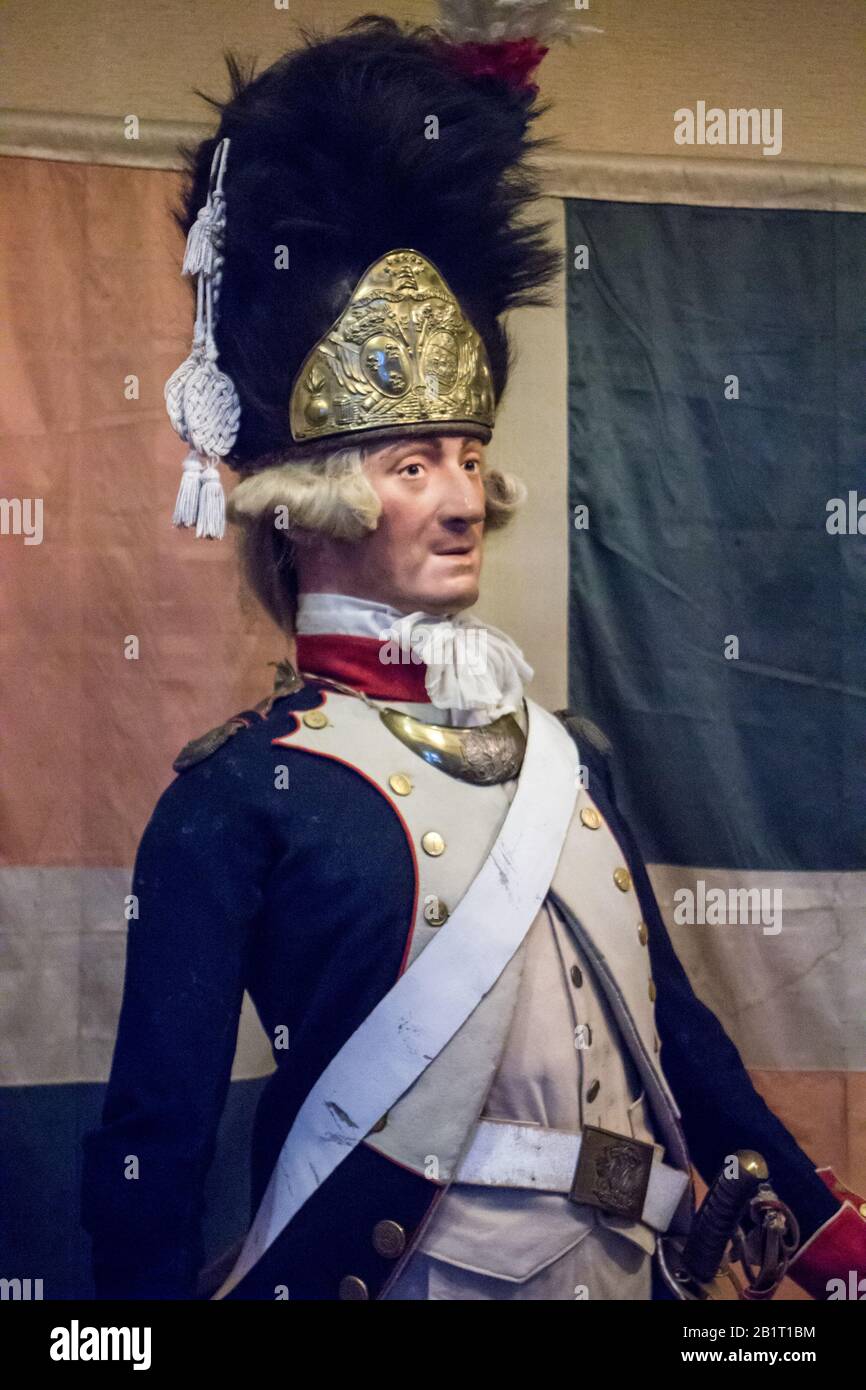 Musée de l'Emperi, salon-de-Provence : Officier de Grenadiers de la Garde nationale, Paris (1789-1792) Banque D'Images