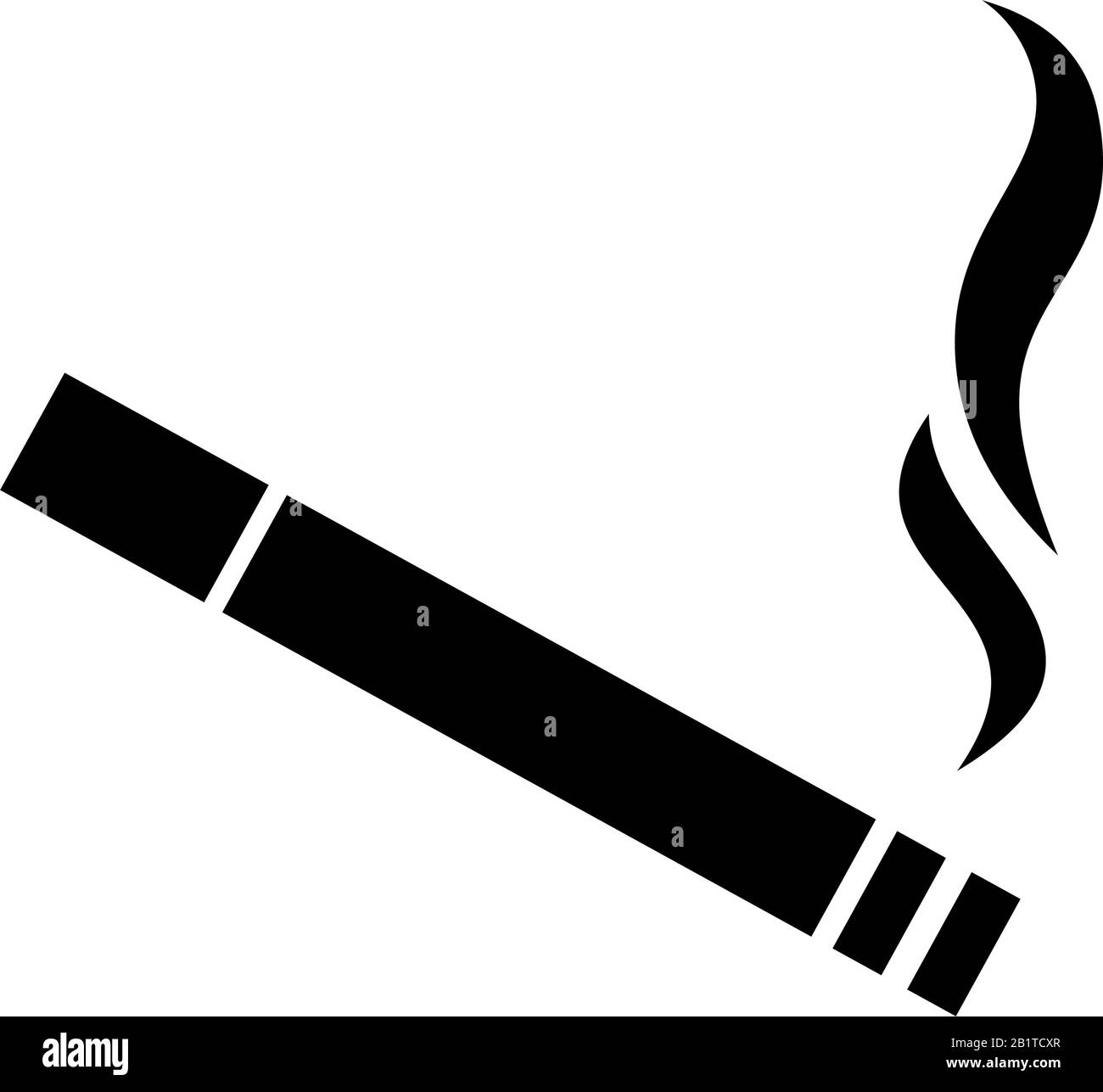 Illustration vectorielle D'Icône de signe d'avertissement de non-fumeur pour la conception graphique et Web. Illustration de Vecteur