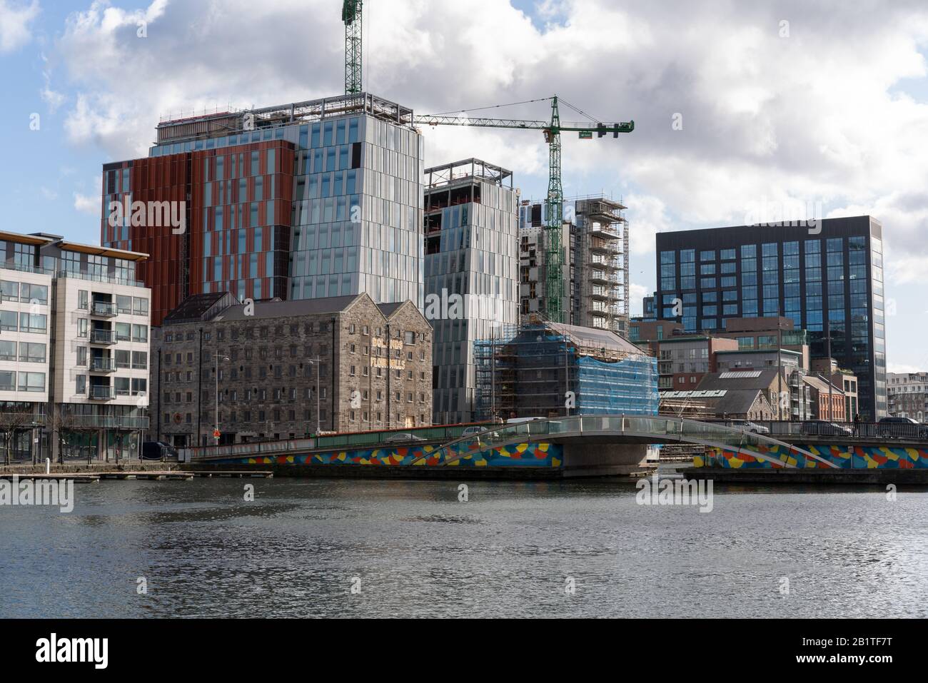 Aménagement De Bolands Mill, Grand Canal Dock, Dublin City, Irlande. Banque D'Images