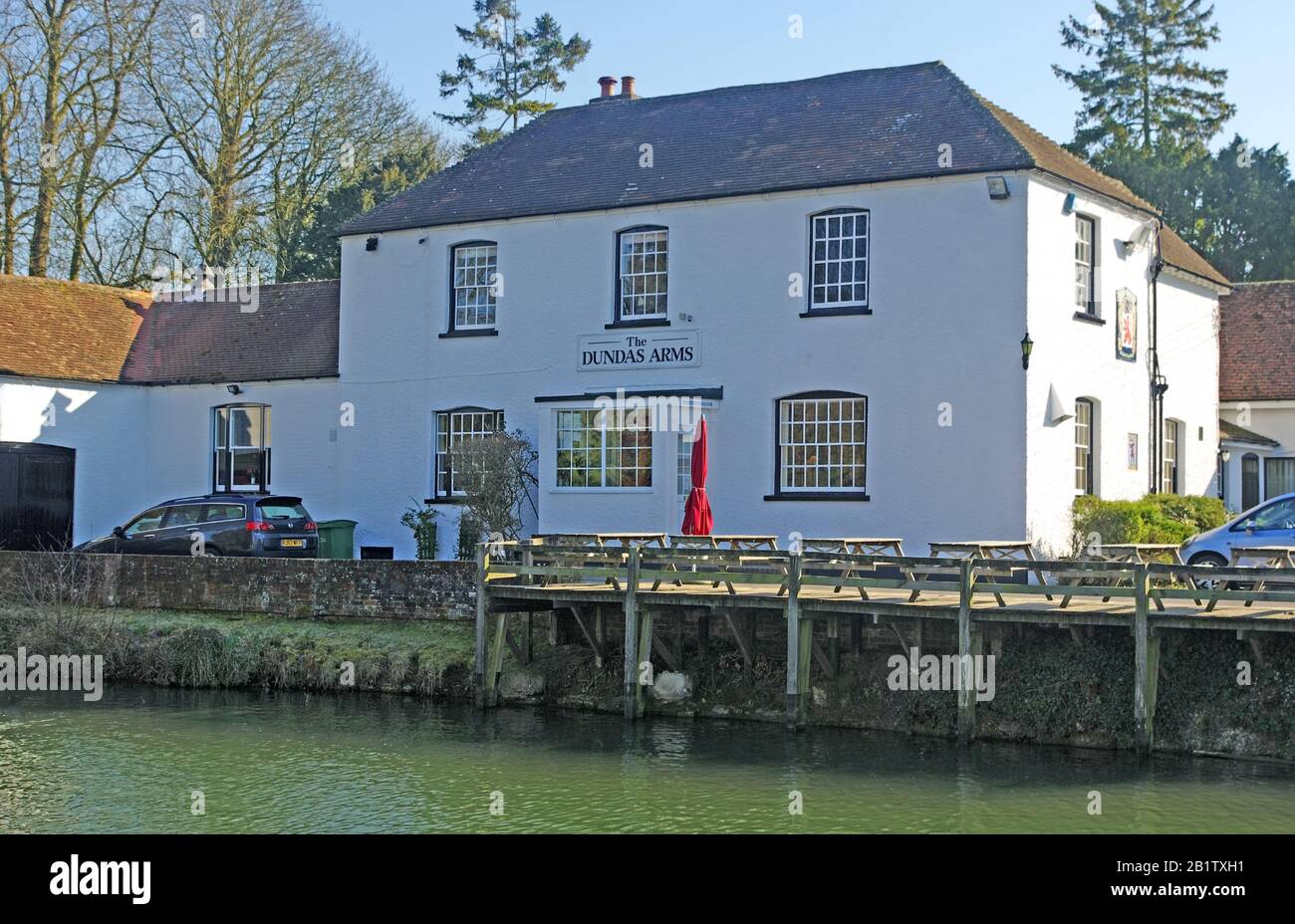 Kintbury, Berkshire, Kennet Et Avon Canal, Dundas Arms Pub Royaume-Uni Banque D'Images