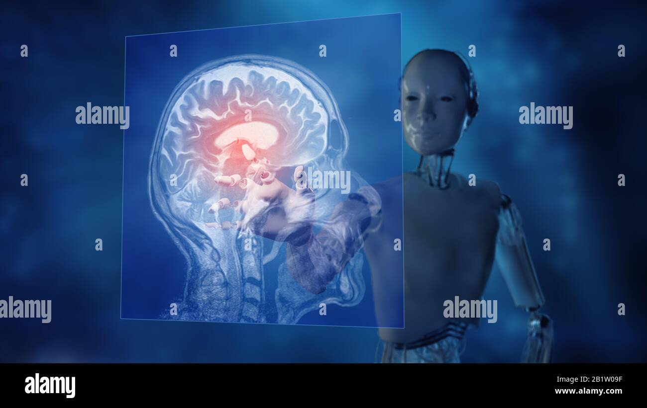 Analyse de médecine optimisée ai - illustration tridimensionnelle Banque D'Images