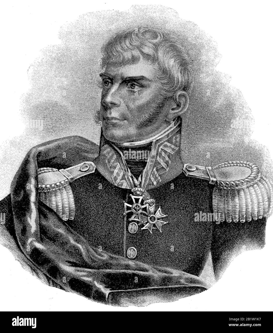 Jozef Grzegorz Chlopicki, 14 mars 1771 - 30 septembre 1854, a été un général polonais / Jozef Grzegorz Chlopicki, guerre ein polnischer général, Historisch, numérique amélioration de la reproduction d'un original du XIXe siècle / digitale Reproduktion einer Originallage voraus dem 19. Jahrhundert Banque D'Images