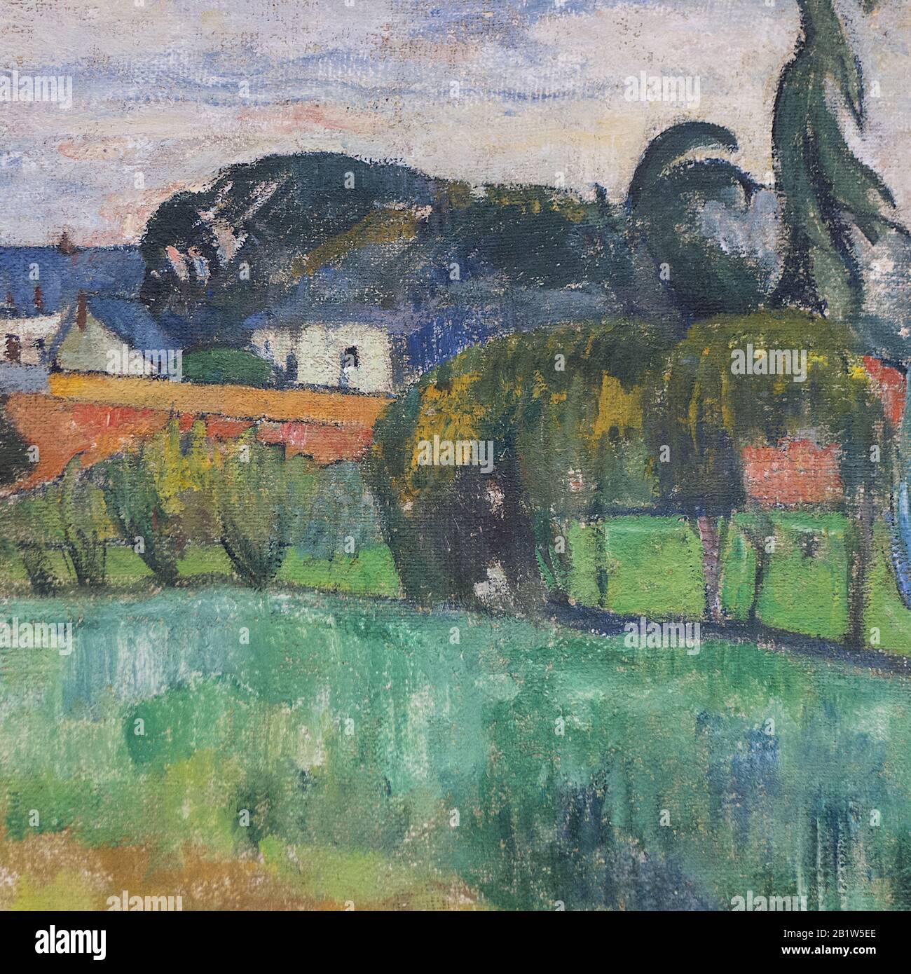 Paysage à Pouldu (Paysage du Pouldu) (1890) 19 ème siècle Peinture de Paul Gauguin - Très haute résolution et image de qualité Banque D'Images