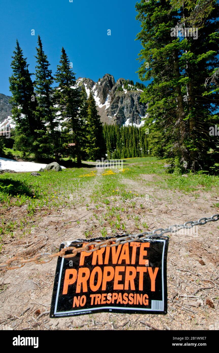 Pas de panneau de détonrage dans le Colorado du centre-ouest Banque D'Images