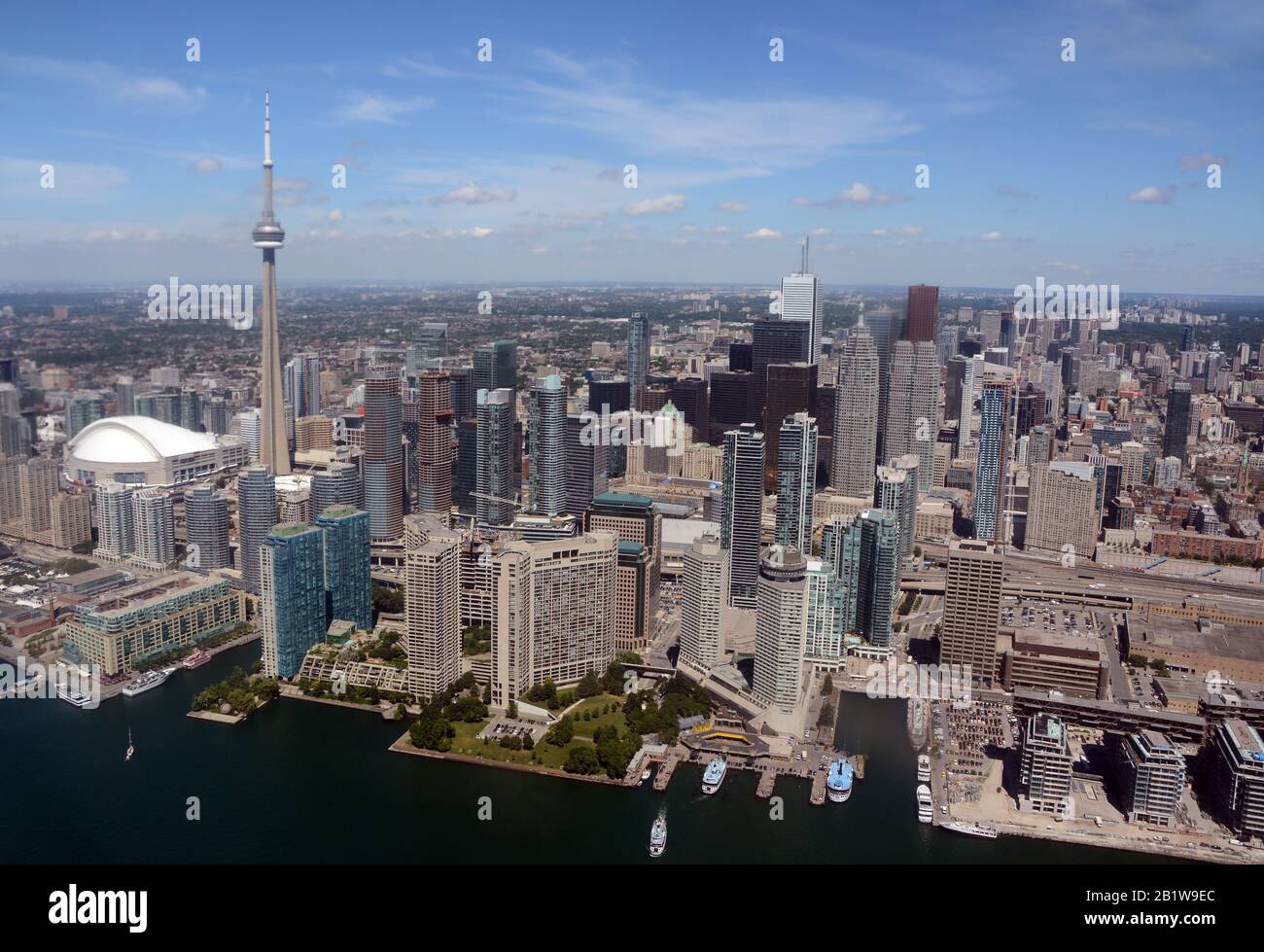 Vue aérienne du centre-ville de Toronto, Canada Banque D'Images