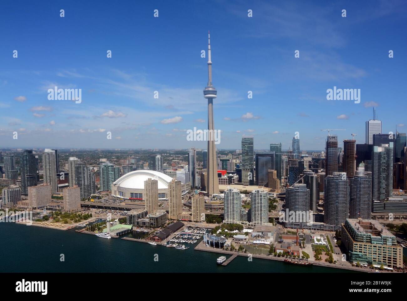 Vue aérienne du centre-ville de Toronto, Canada Banque D'Images