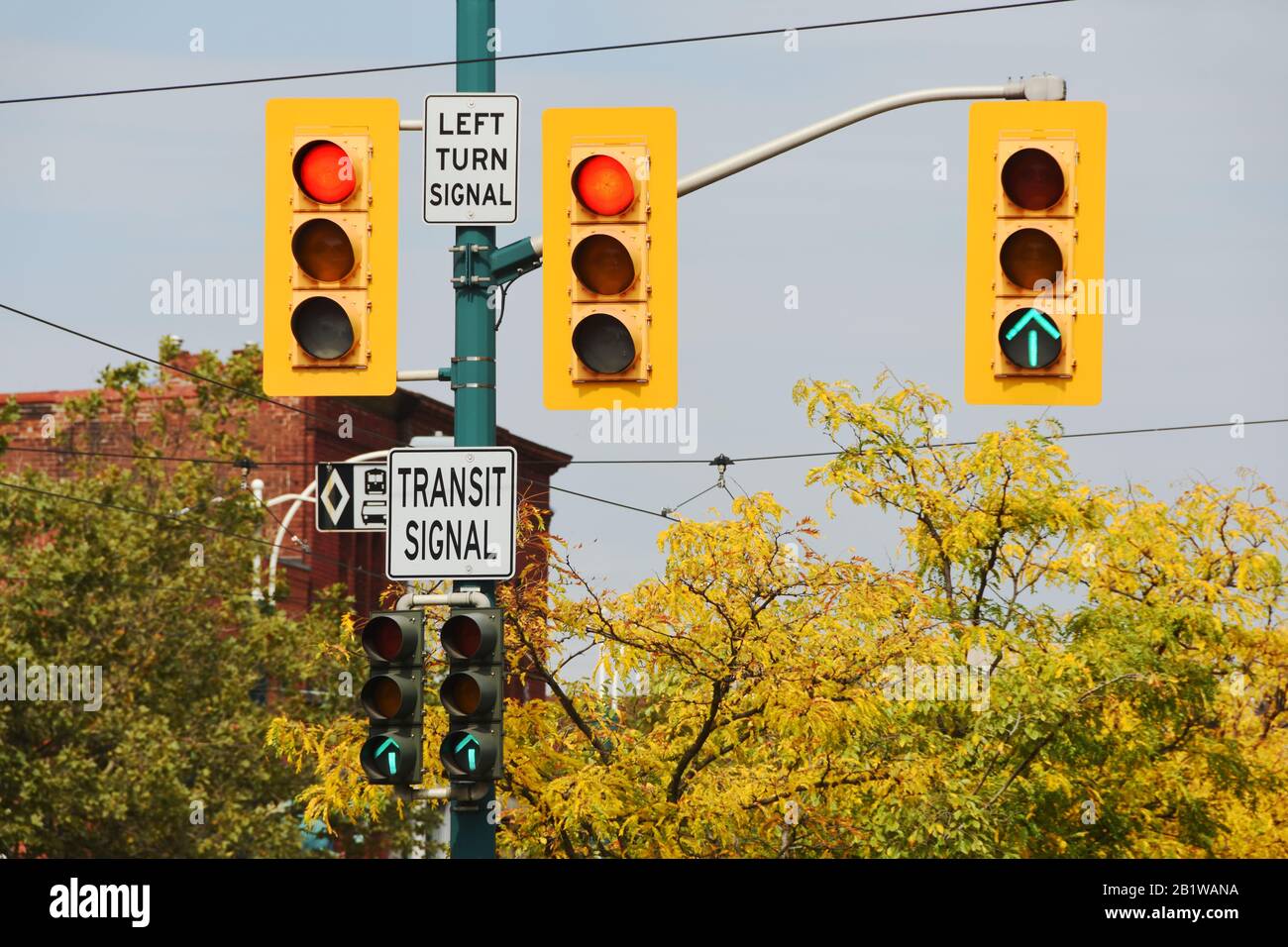Feux de signalisation de transit Toronto, Canada Banque D'Images