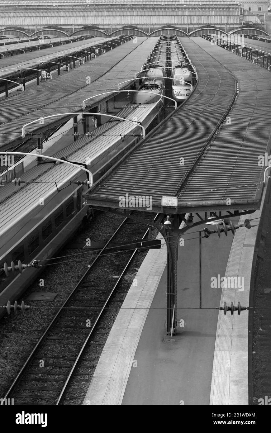 GARE DE PARIS GARE DE L'EST - TGV TRAINS ET PLATES-FORMES - PARIS TRANSPORT - TRAIN FRANÇAIS © FRÉDÉRIC BEAUMONT Banque D'Images