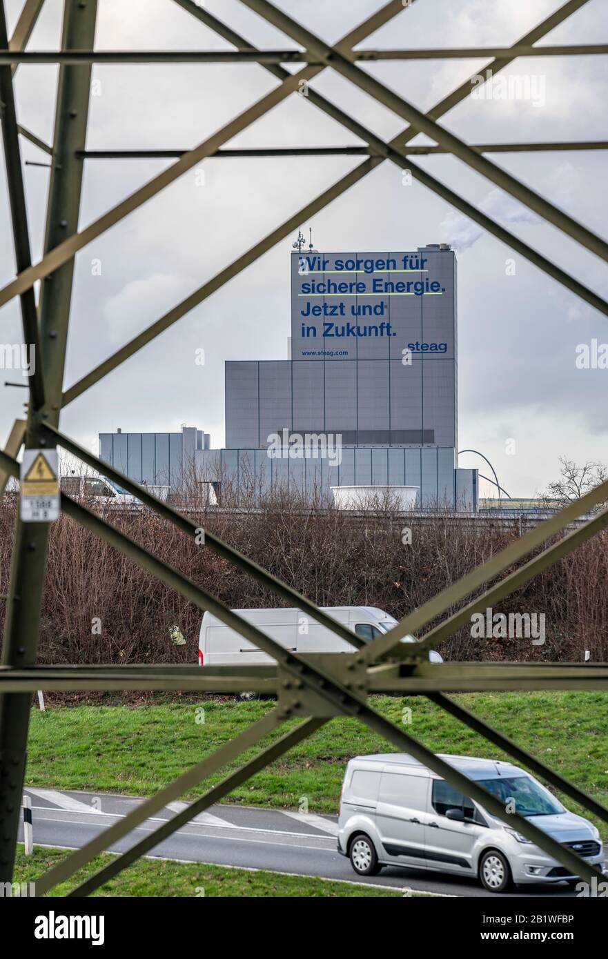 Centrale de cogénération Steag Herne, centrale électrique au charbon dur, Banque D'Images