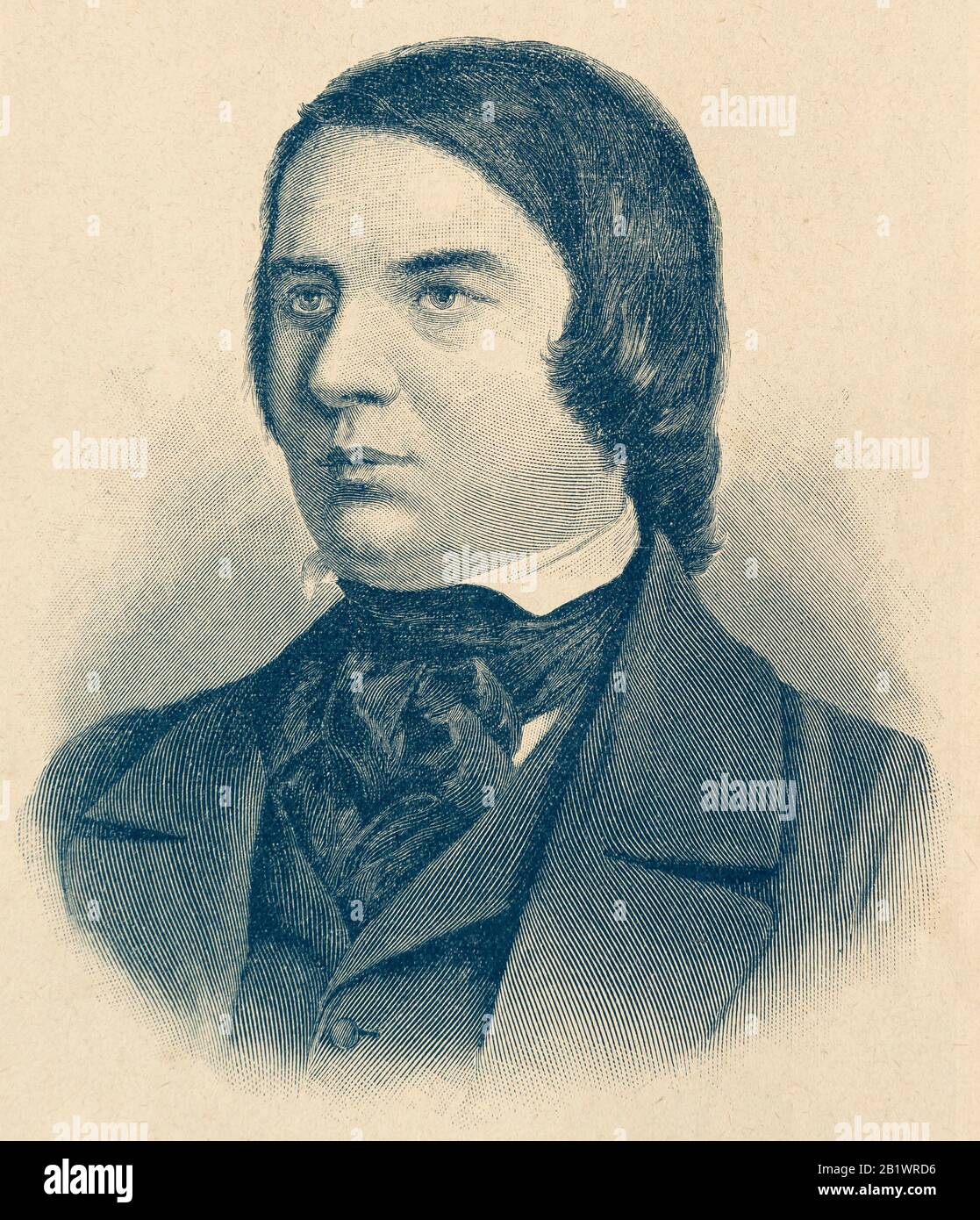 Robert Schumann , compositeur allemand, pianiste et critique de musique influent. Reproduction numérique améliorée à partir d'un aperçu Illustré de la vie de l'humanité au XIXe siècle, édition 1901, maison d'édition Marx, Saint-Pétersbourg Banque D'Images