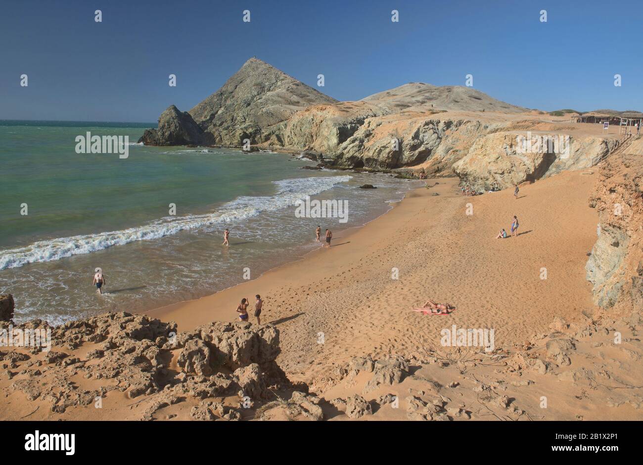 Magnifique Plage De Pilón De Azúcar, Cabo De La Vela, Péninsule De Guajira, Colombie Banque D'Images