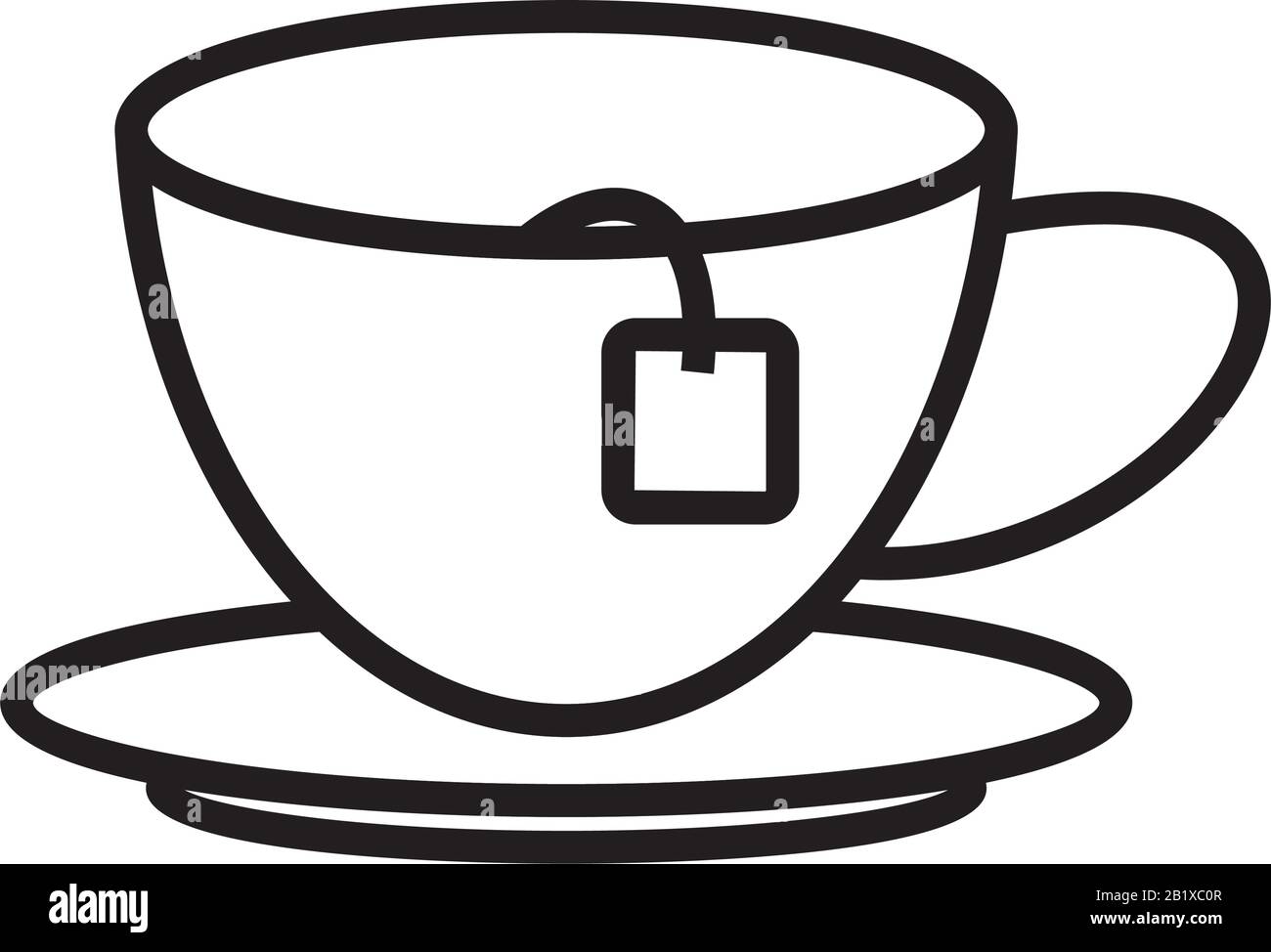 Modèle d'icône représentant une fête du thé noir modifiable. Symbole représentant une fête du thé illustration vectorielle plate pour la conception graphique et Web. Illustration de Vecteur