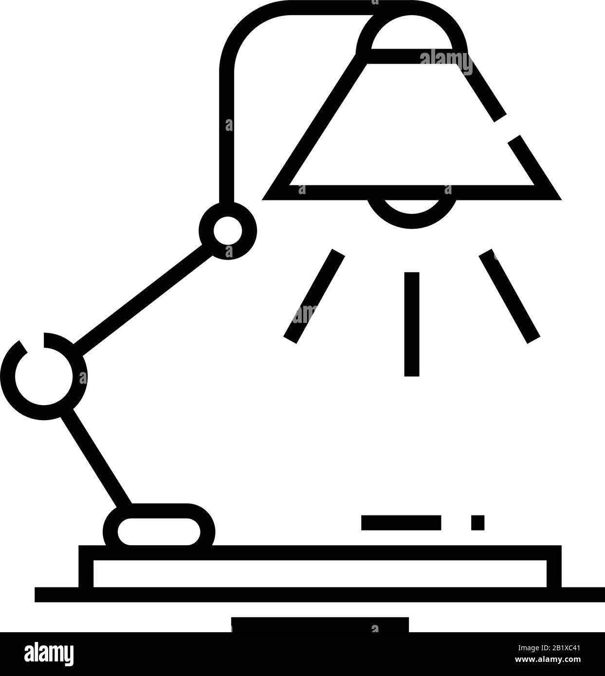 Petite icône de ligne de torche, signe de concept, illustration vectorielle, symbole linéaire. Illustration de Vecteur