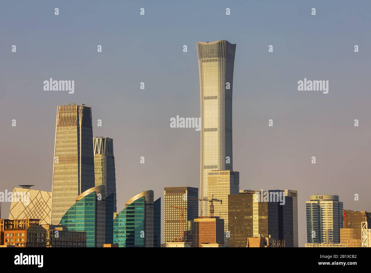 Beijing, СHINA - 01 JUIN 2019 : vue aérienne de Pékin sur les célèbres monuments depuis le toit. Banque D'Images