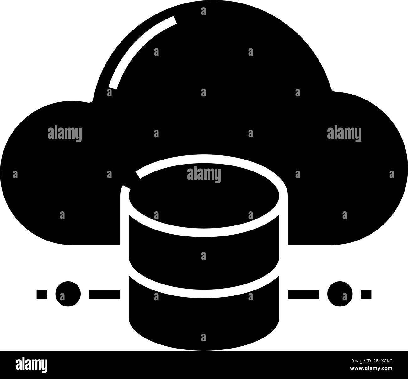 Icône noire des opportunités de cloud, illustration du concept, symbole vectoriel plat, signe glyphe. Illustration de Vecteur